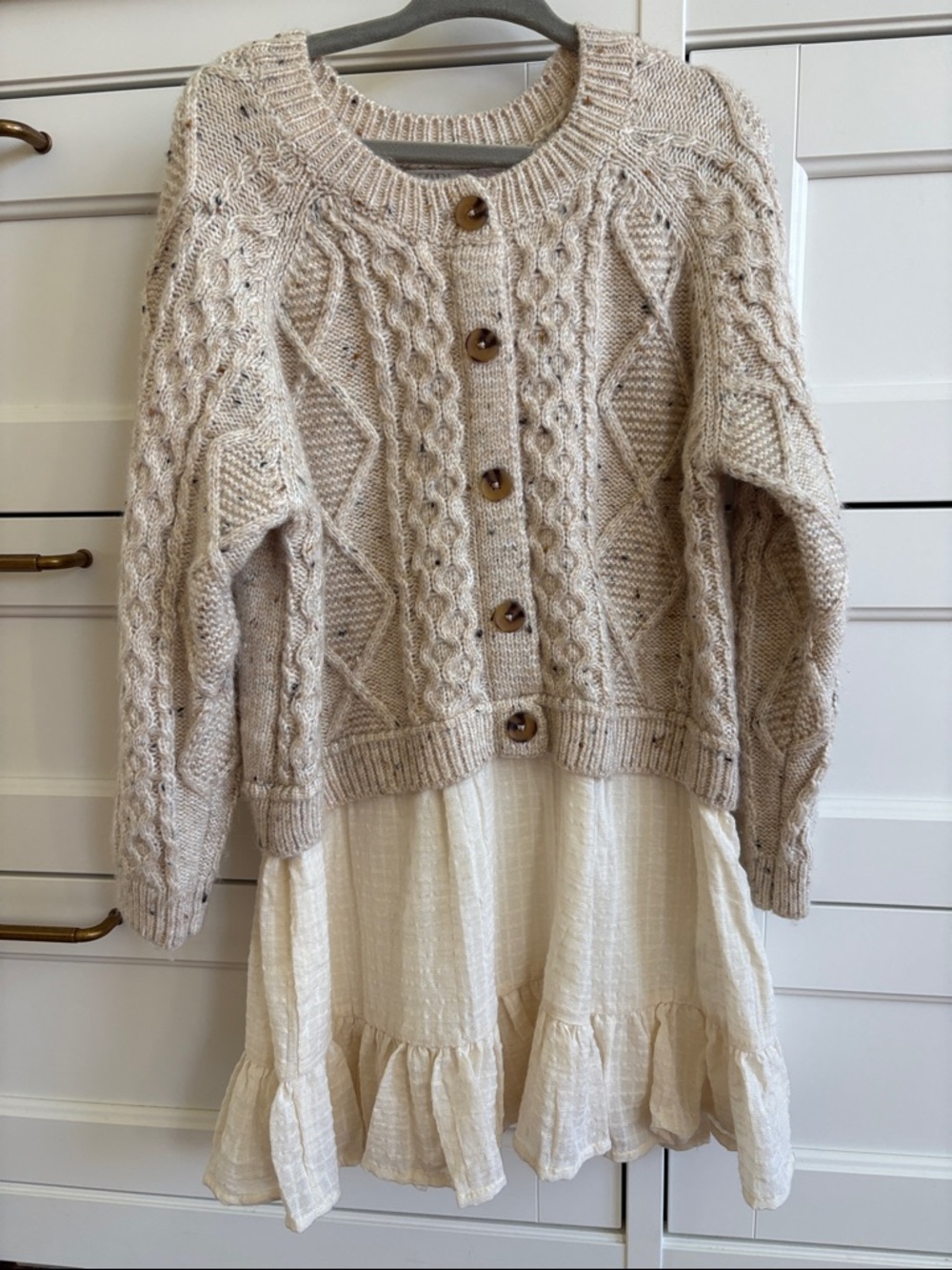Zara Cable Knit Sweater Dress